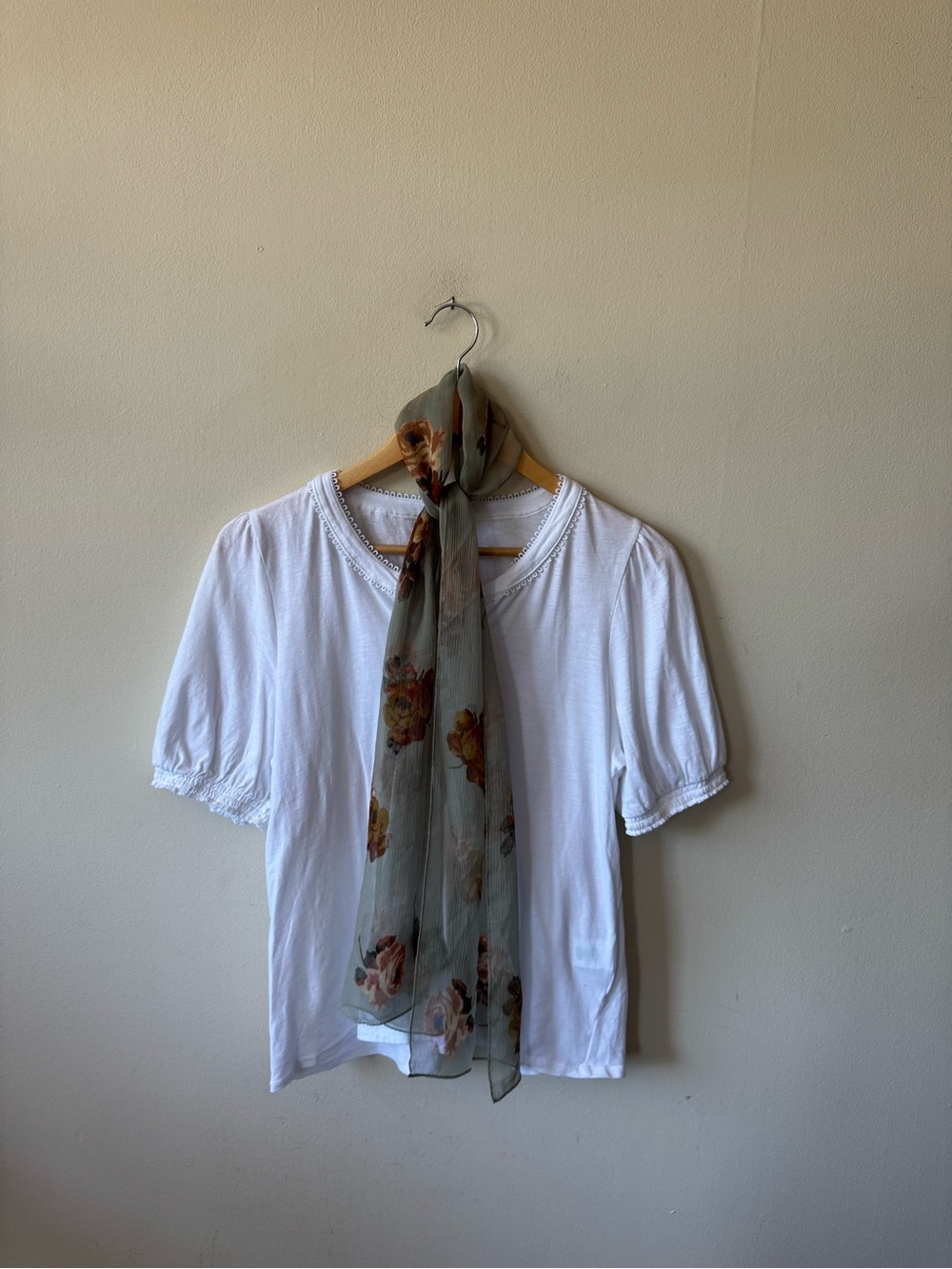 J. Crew White Henley Top with Loop Trim - Picture 5 of 8